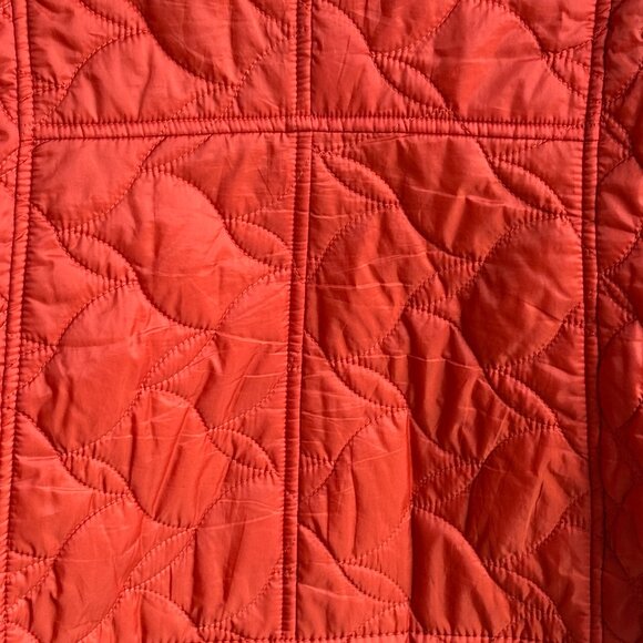 LANDS’ END Women's Burnt Orange Quilted Lightweight Jacket Coat X-Small XS (2-4) - Picture 10 of 16